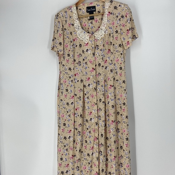 Vintage Jamie Brooke long floral spring summer button front maxi dress - Picture 13 of 13